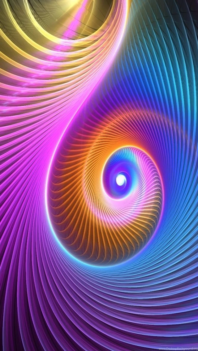 Download Wallpapers 640x1136 3d, Abstract, Fractal, Bright iPhone ...
