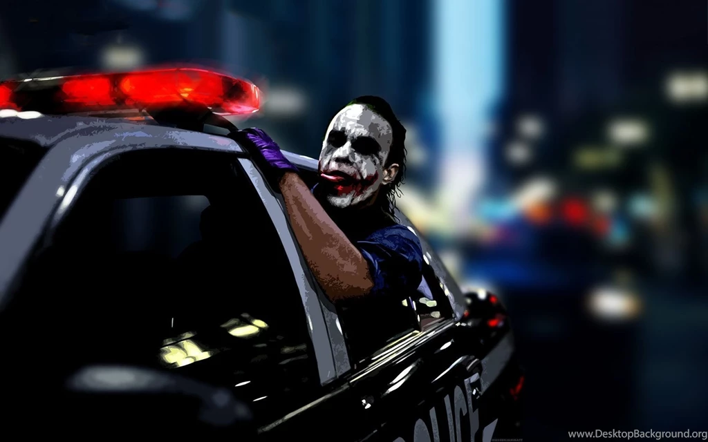1680x1050 The Joker Police Car Wallpapers