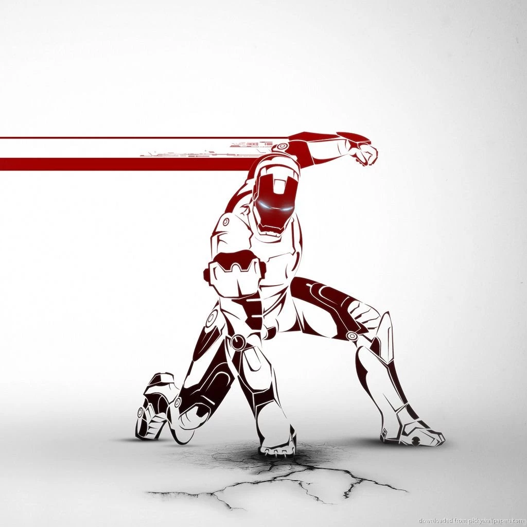 Download Iron Man Awesome Red Art Wallpapers For IPad