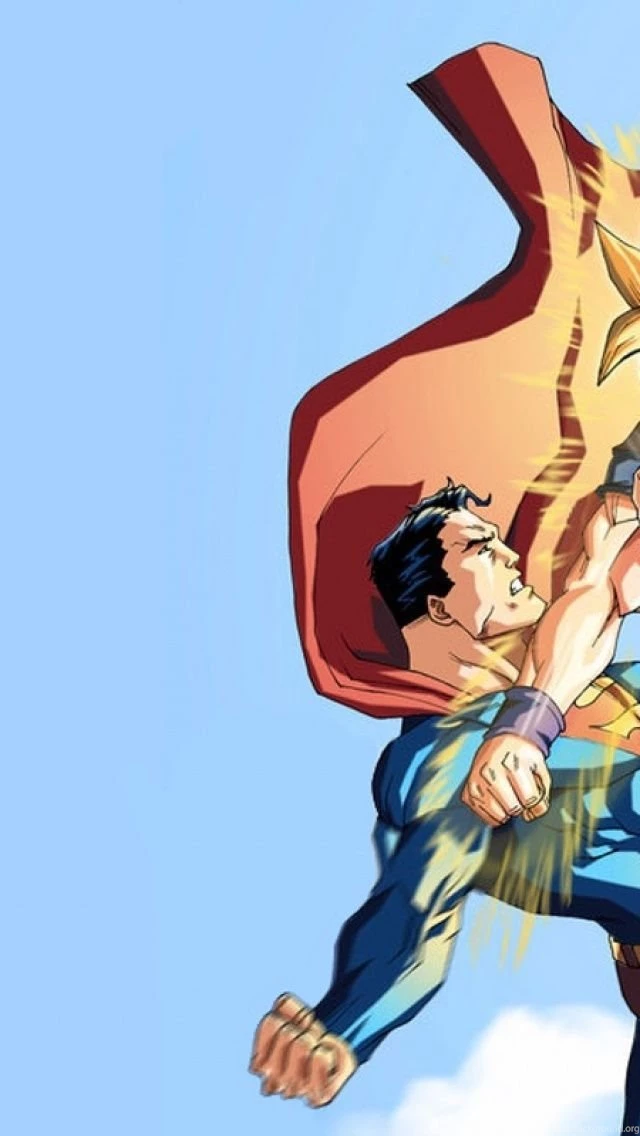 Goku Vs Superman iPhone 5 Wallpapers