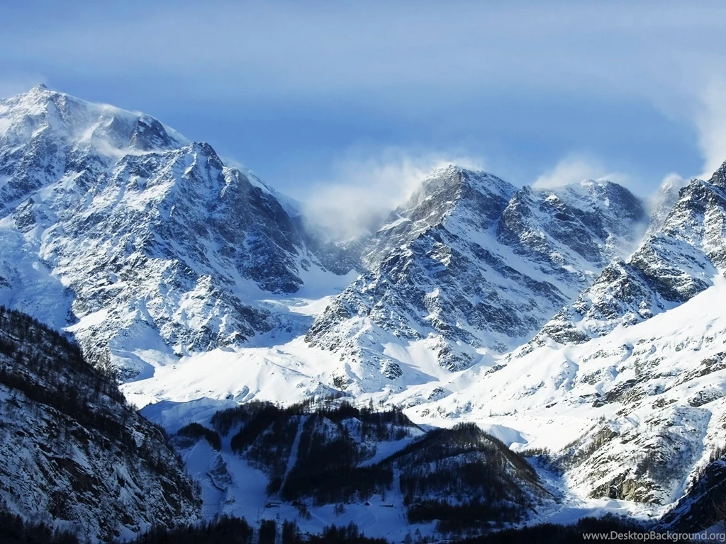 Denver Mountains Winter Wallpaper.