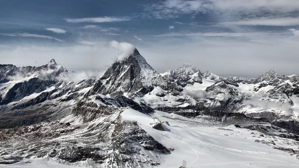 Download Wallpapers 2560x1440 Landscape, Winter, Mountain, Peak ...