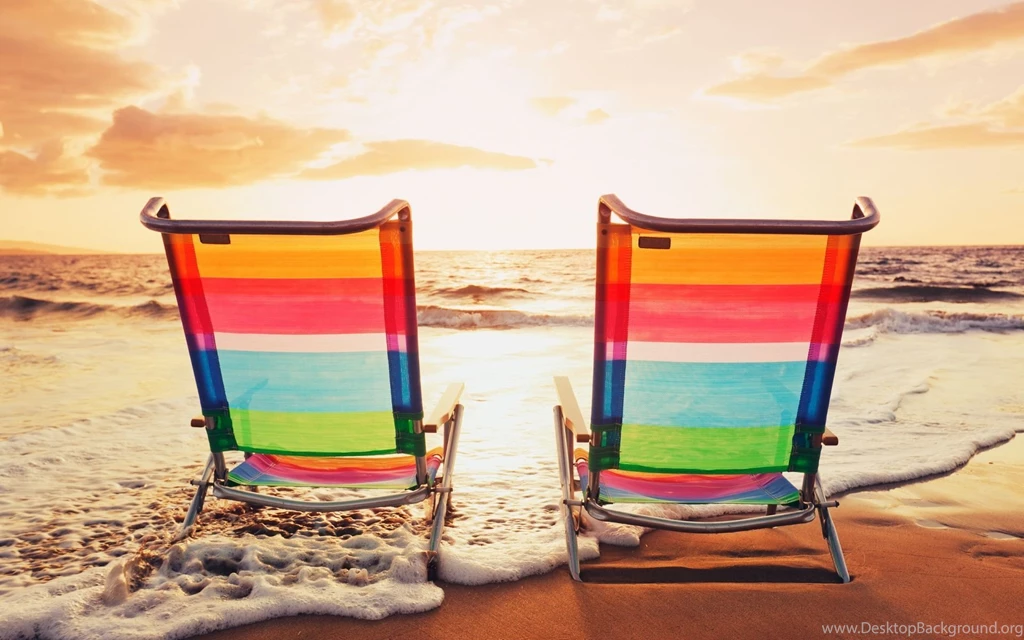 Chairs On Summer Sunset Beach Wallpapers   1920x1200   673447