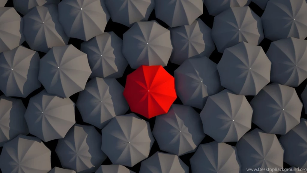 3D Umbrellas Red / Grey Wallpapers HD 1920x1080