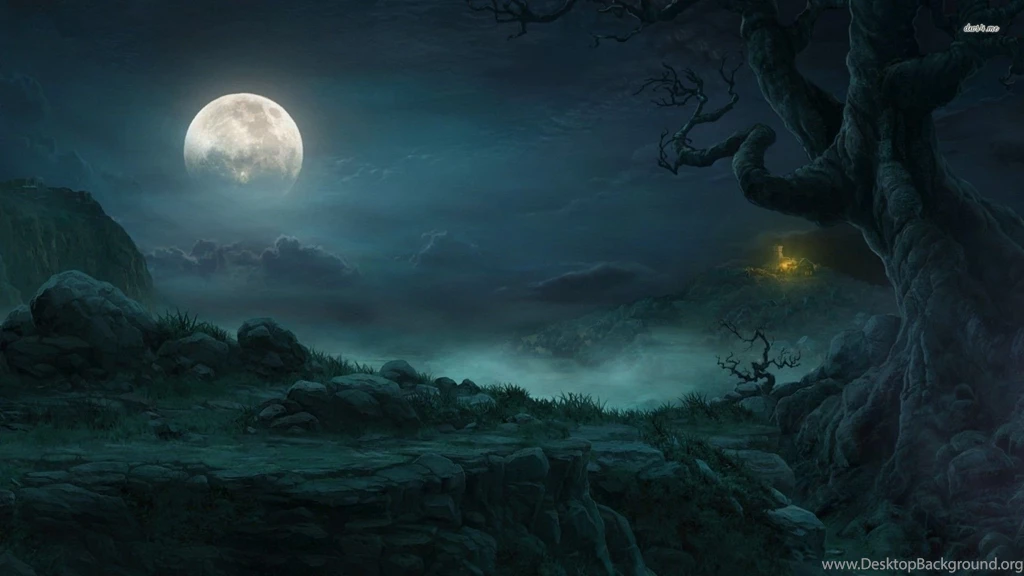 Full Moon In The Forest Wallpapers   Fantasy Wallpapers