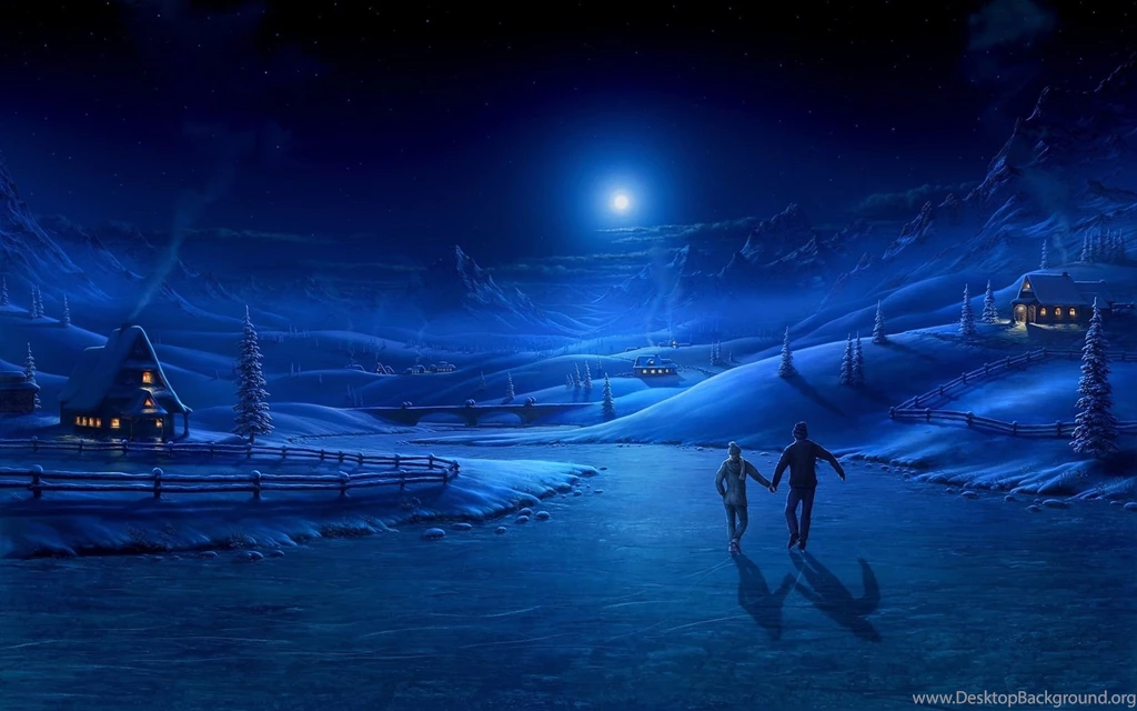 Skating In The Winter Night Wallpapers 27160