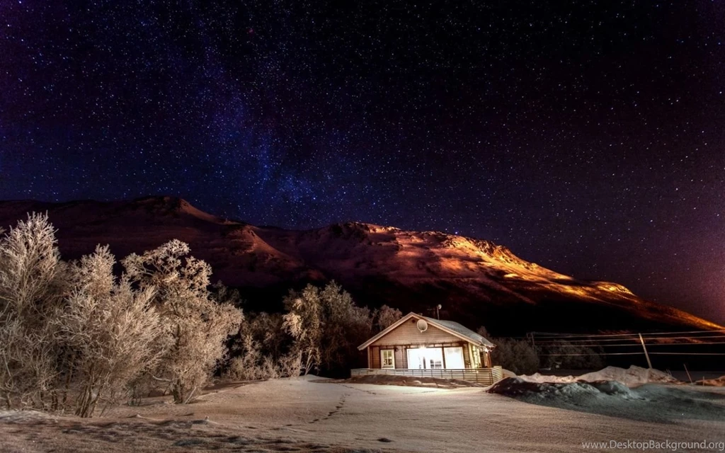 Purple Winter Night Wallpapers