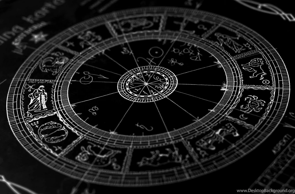 Signs Of The Zodiac, A Beautiful Picture On A Black Backgrounds ...