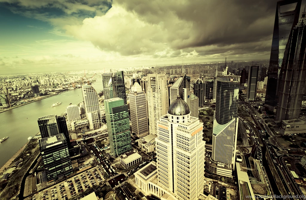 Download Wallpapers City, Town, Metropolis, Buildings, Skyscrapers ...