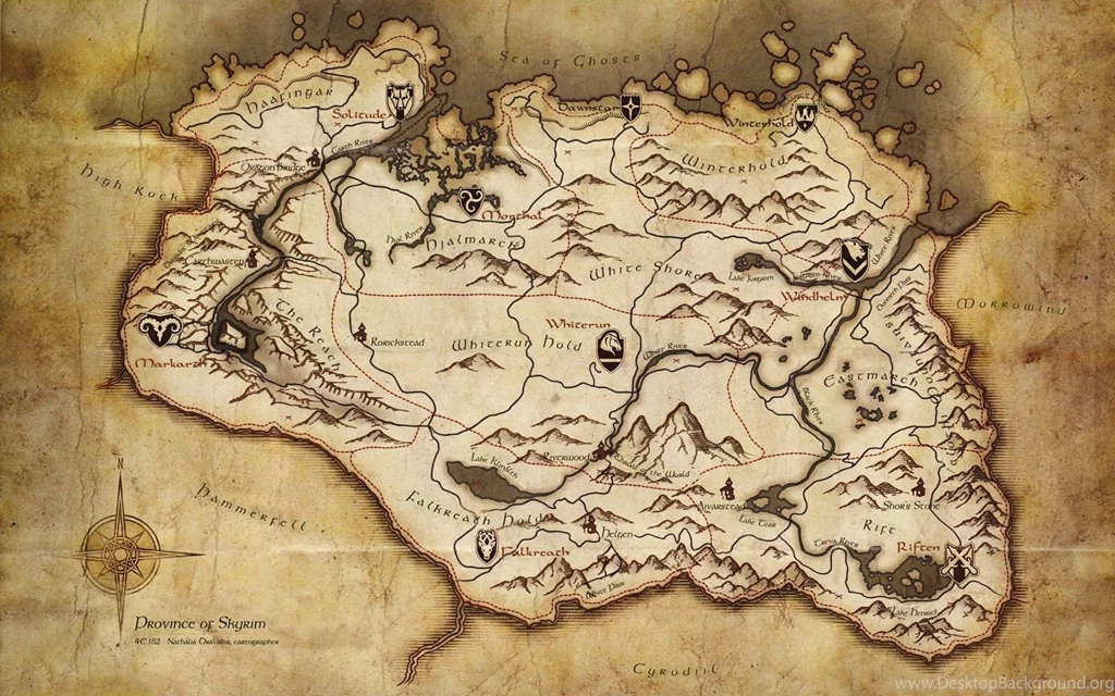 Skyrim Map Wallpapers   23853
