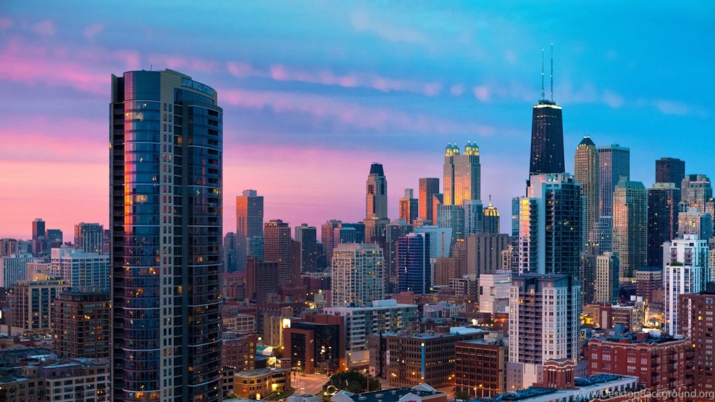 Download Wallpapers 3840x2160 City, Chicago, Sunset, Skyscrapers 4K ...