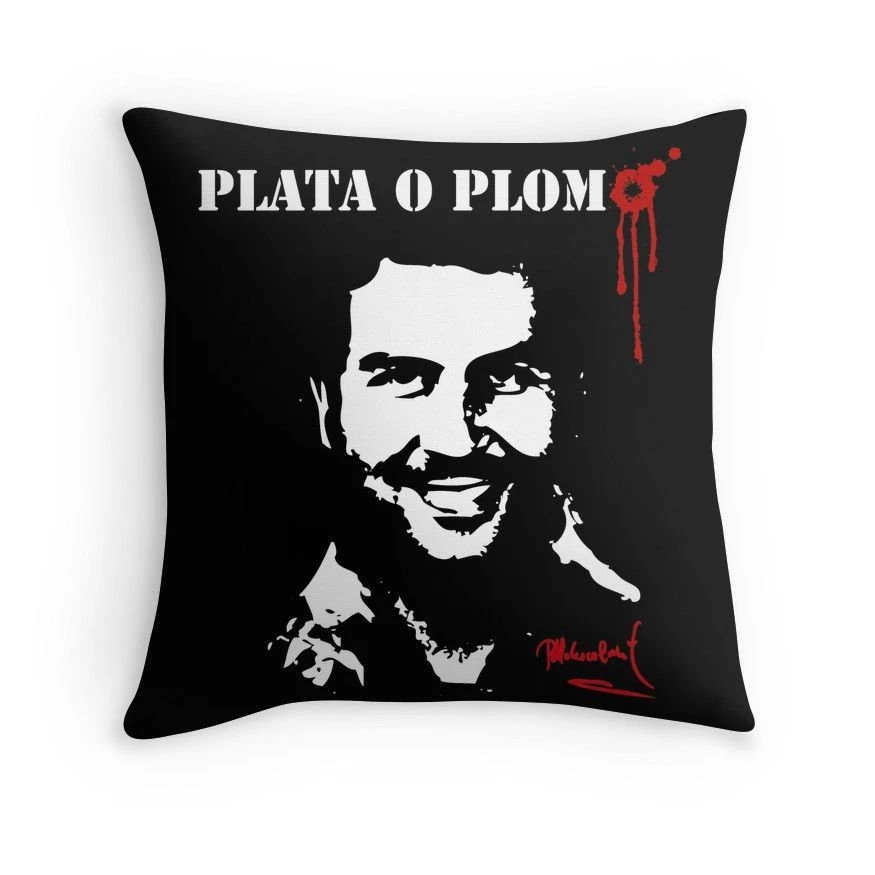Pablo Escobar "Plata O Plomo"" Throw Pillows By Mqdesigns13 ...
