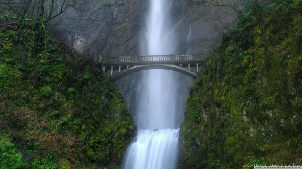 Bridge Over Waterfall HD Desktop Wallpapers : Widescreen : High ...