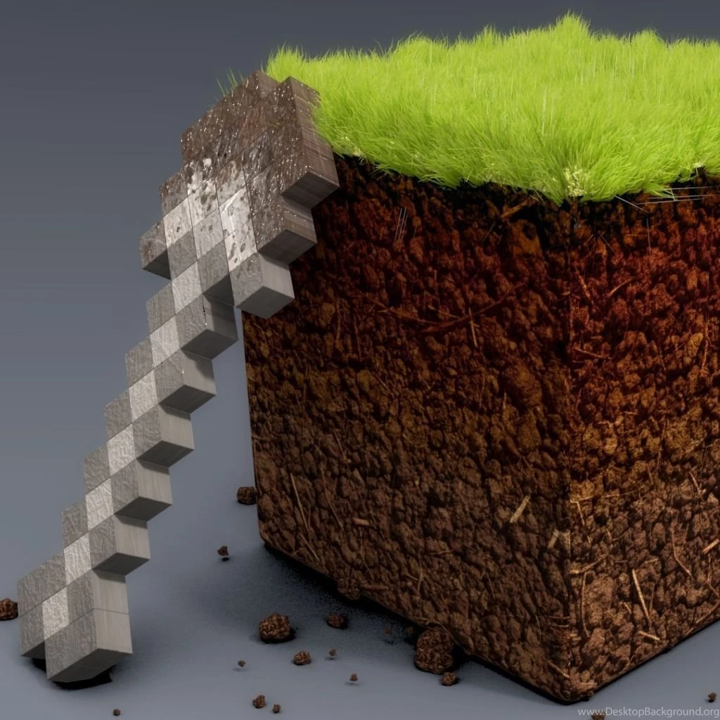 Download Wallpapers 1024x1024 Minecraft, Ground, Grass, Cube iPad ...