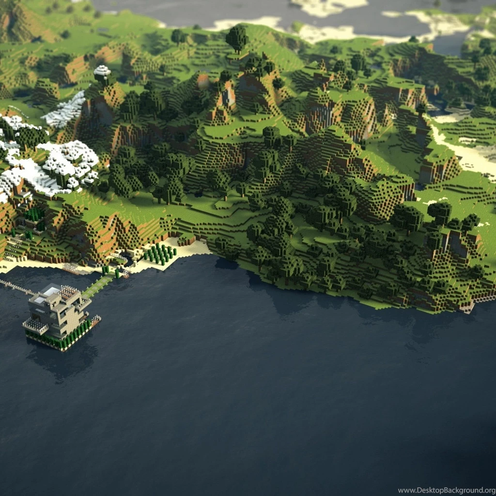 Minecraft Landscape iPad 3,4 & Air Wallpapers