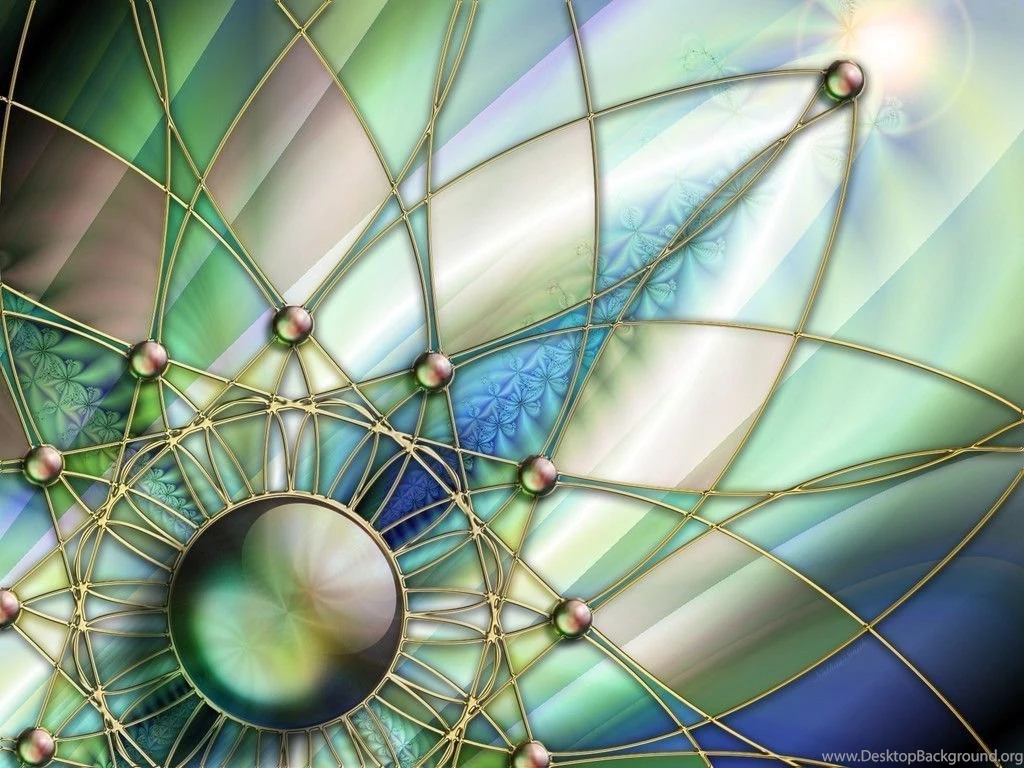 Stained Glass Fractal: Abstract Wallpapers Backgrounds Bandit