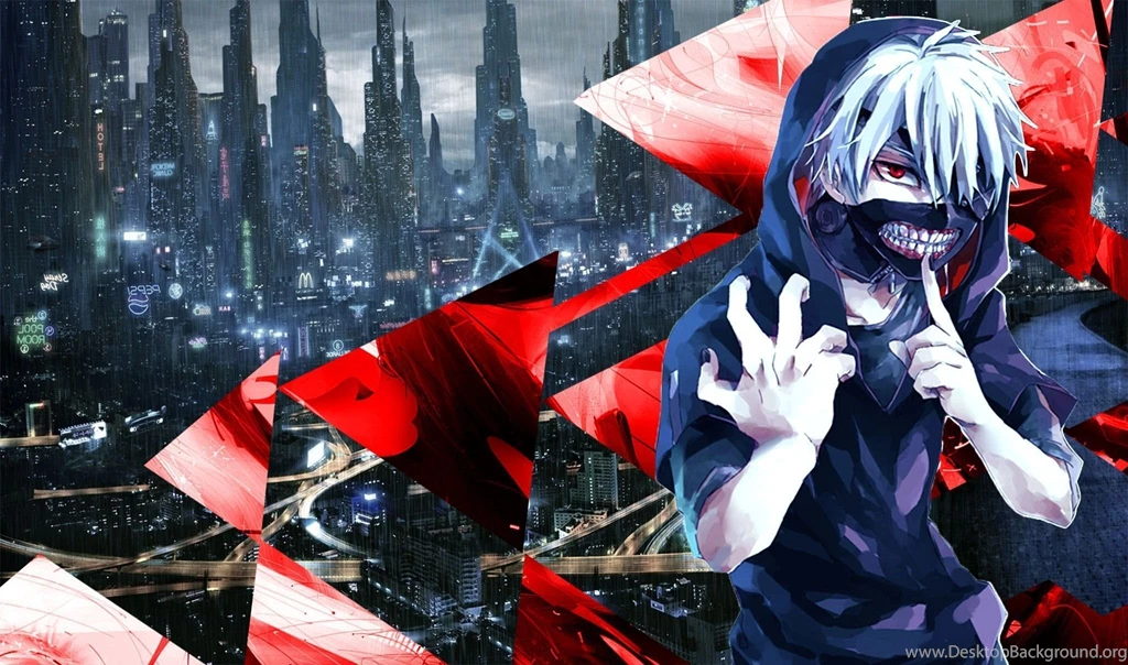 Tokyo Ghoul Kaneki Ken Blue Red Abstract Anime Wallpapers Hd Images, Photos, Reviews