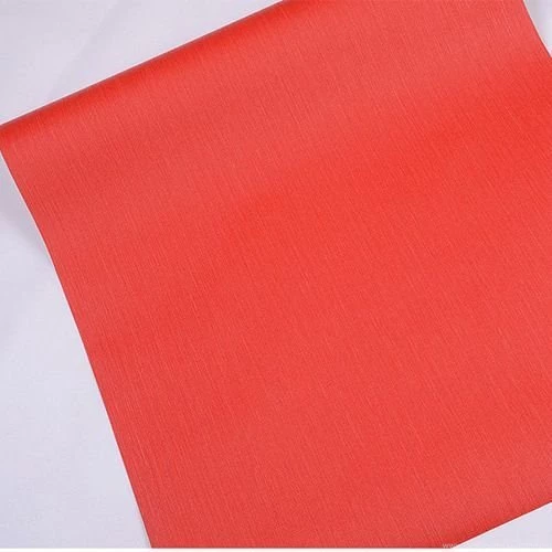 Big Red Waterproof PVC Plain Solid Color Embossed Wallpapers ...