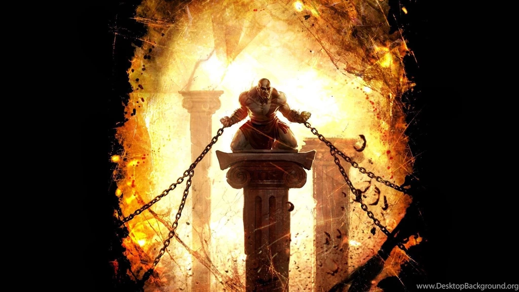 God Of War Kratos Chains Black Wallpapers