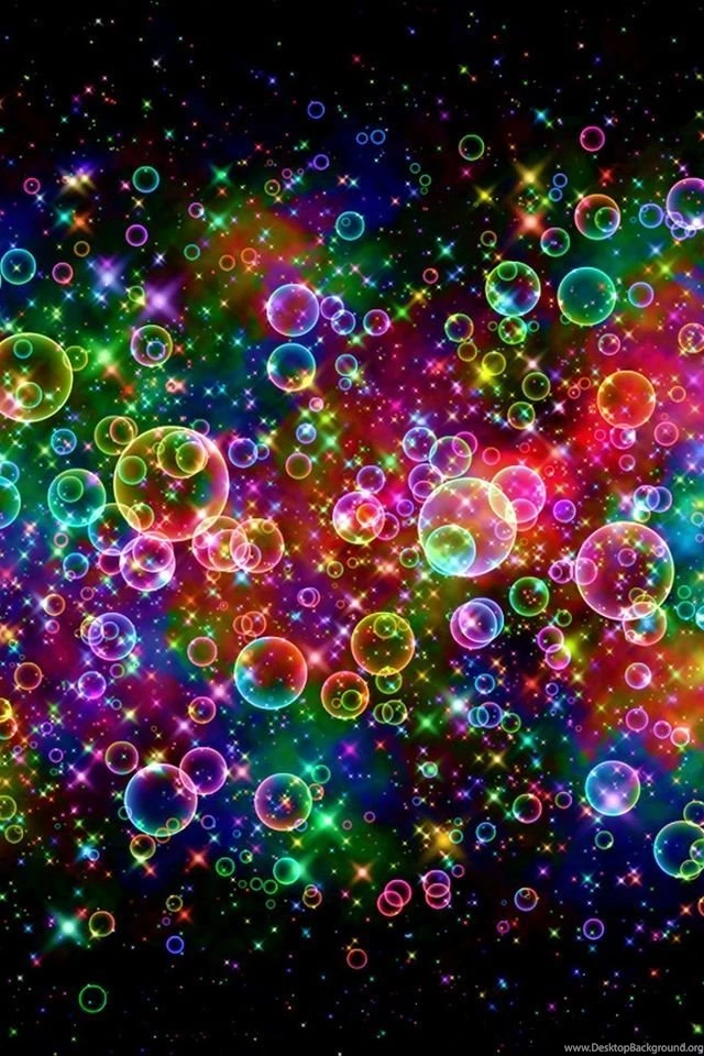 Colorful Bubbles iPhone 4s Wallpapers Download