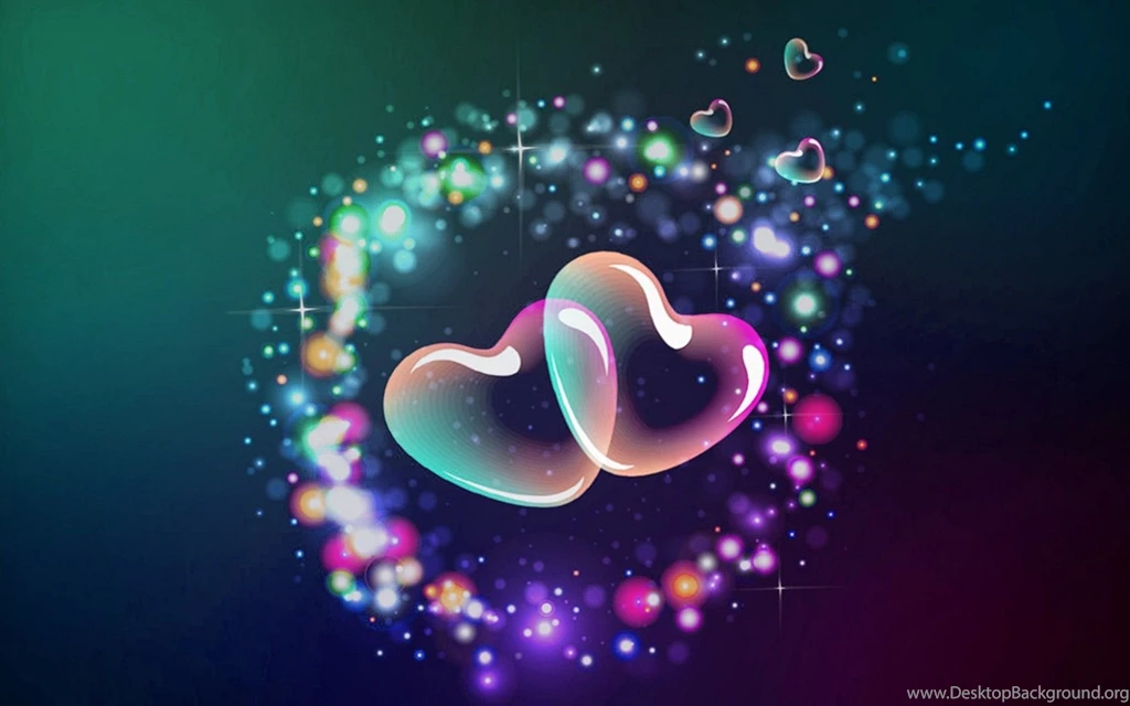 Colorful Hearts Bubbles Desktop Wallpapers New HD Wallpapers