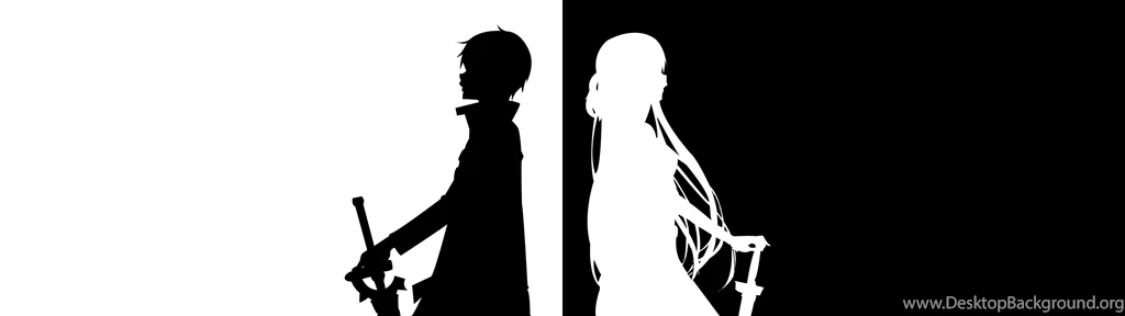 Minimal Sword Art Online [Dual Screen] [3840x1080] : Wallpapers