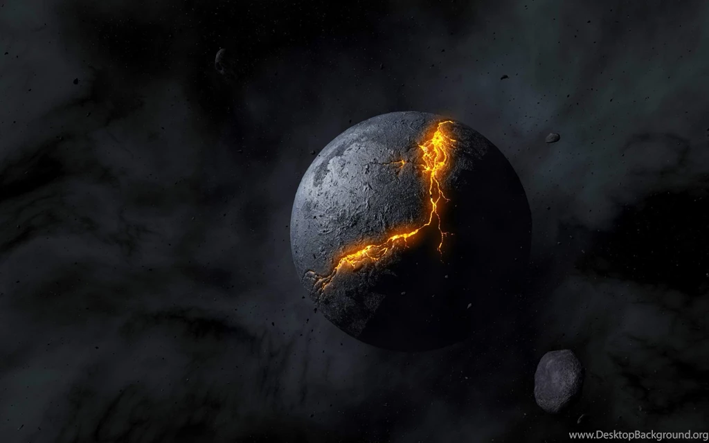 Black Earth Fire Space Desktop