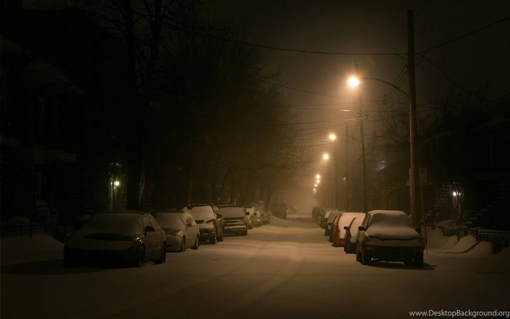 Snow Cityscapes Night Cars Montreal Wallpapers (