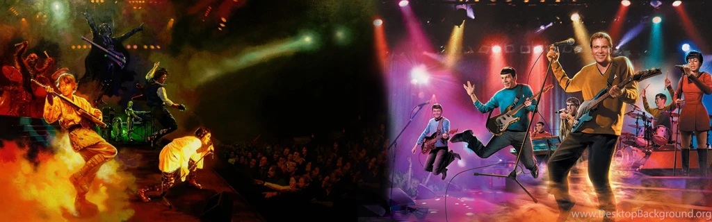 Star Wars Vs Star Trek Concert Dual Screen Wallpapers