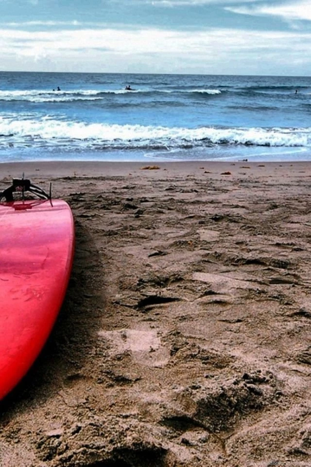 640x960 Red Surf Board Iphone 4 Wallpapers