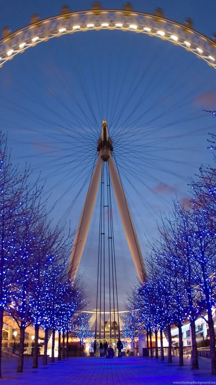 Download Wallpapers 750x1334 Ferris Wheel, Night, City, Light ...
