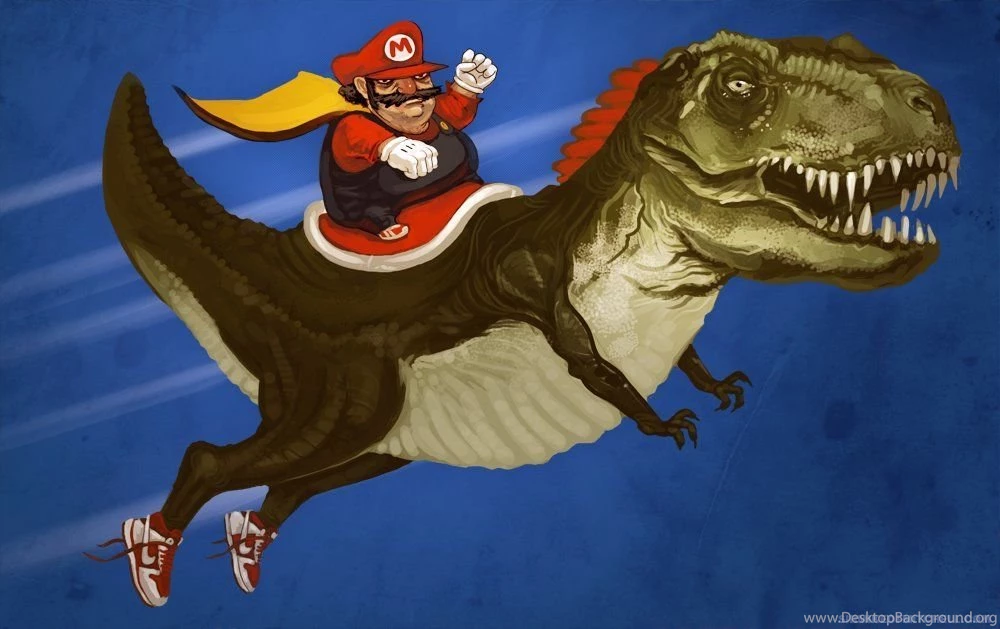 Fat Mario Riding A Dinosaur Free Desktop Backgrounds Wallpapers ...