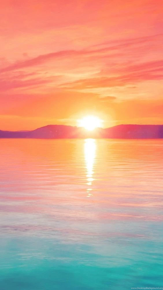 Sunset Night Lake Water Sky Red Flare