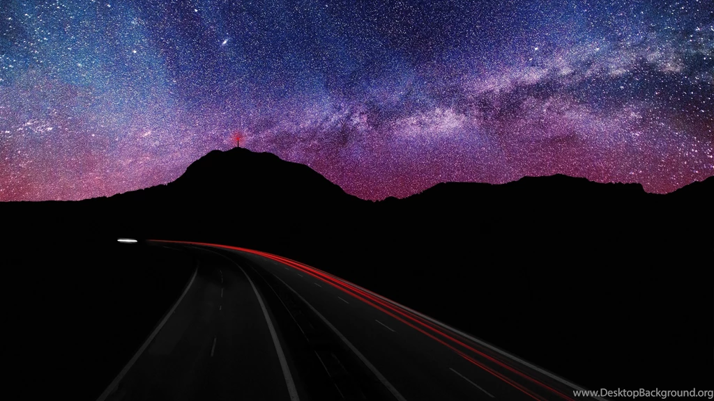 Mountains Clouds Landscapes Lights Stars Roads Evening Wallpapers ...