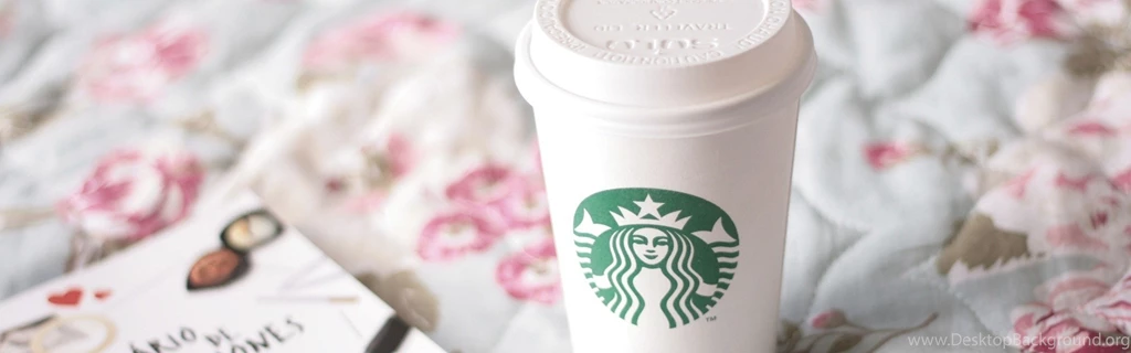 Download Wallpapers 3840x1200 Coffee, Starbucks, Book, Bed Linen ...