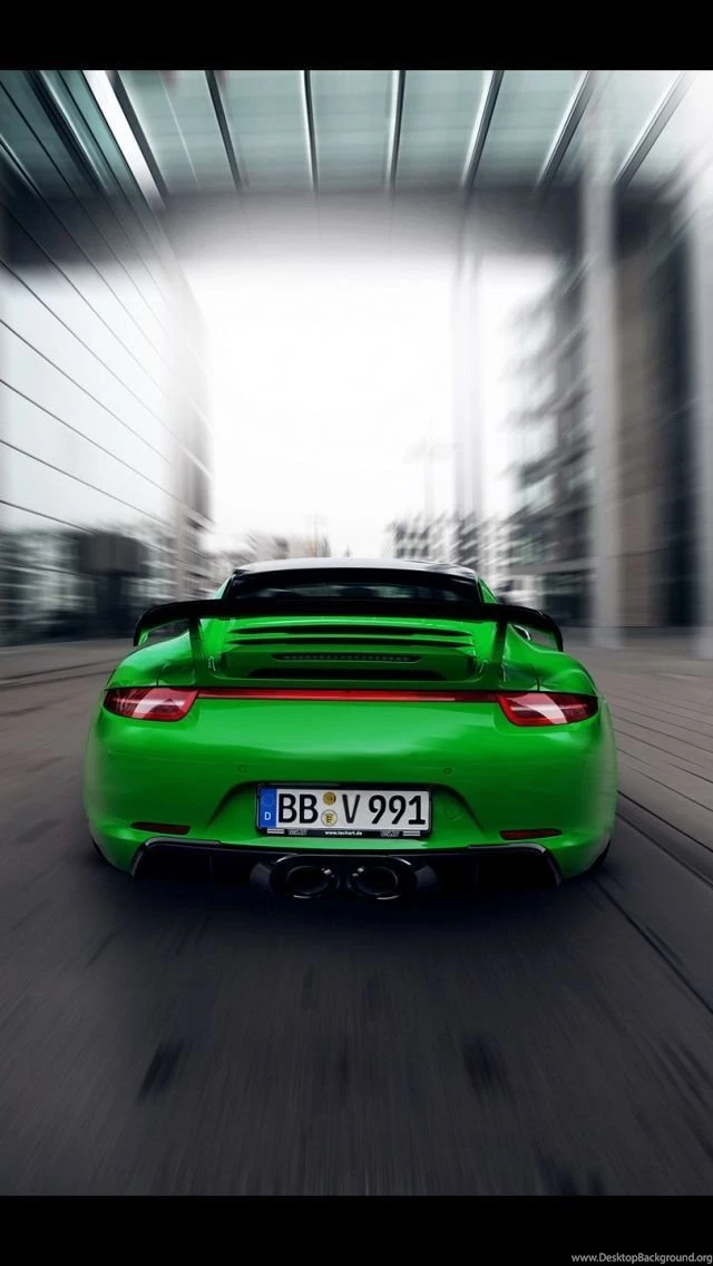 640x1136 2013 TechArt Porsche 911 Carrera 4S Motion Rear Iphone 5 ...