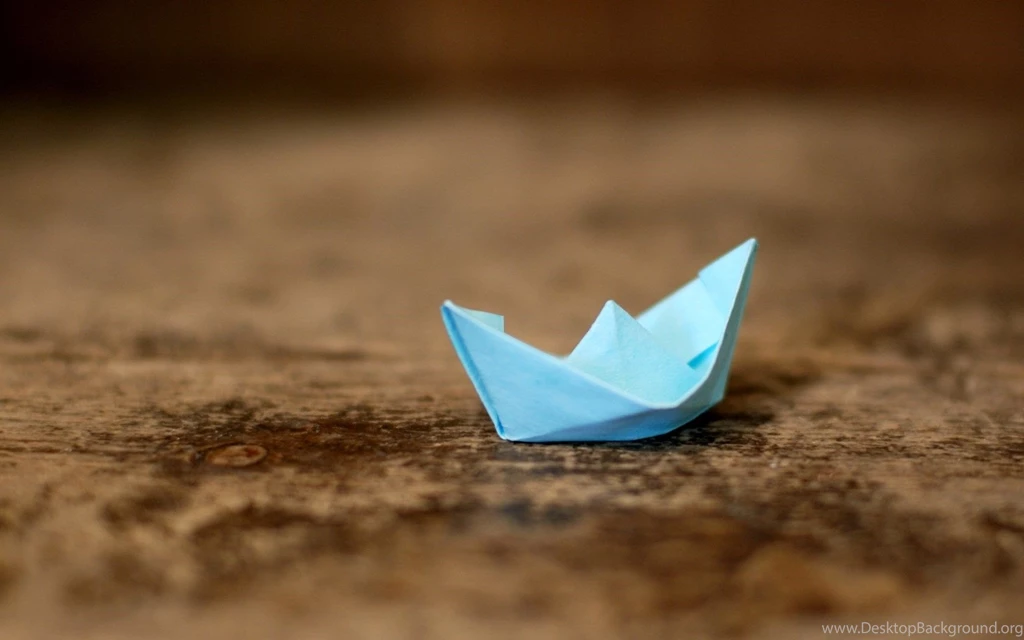 Boat Paper Origami Blue Wallpapers