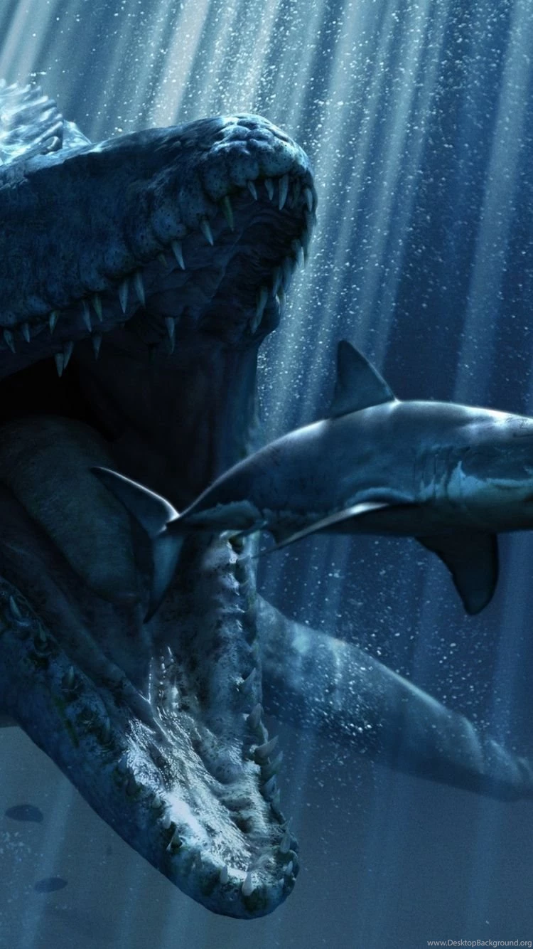 Download Wallpapers 750x1334 Jurassic World, Poster, Shark ...