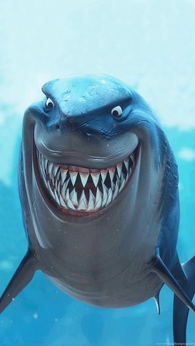 Finding Nemo Shark iPhone 5 Wallpapers (640x1136)