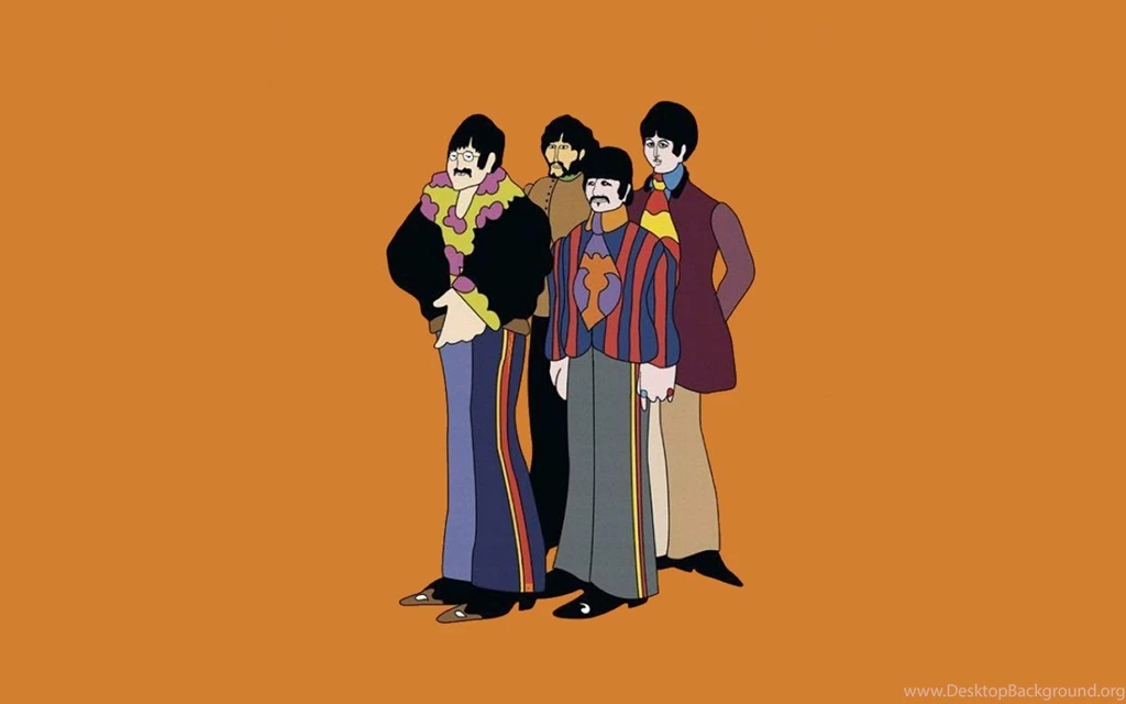 The Beatles Cartoon Desktop Wallpapers