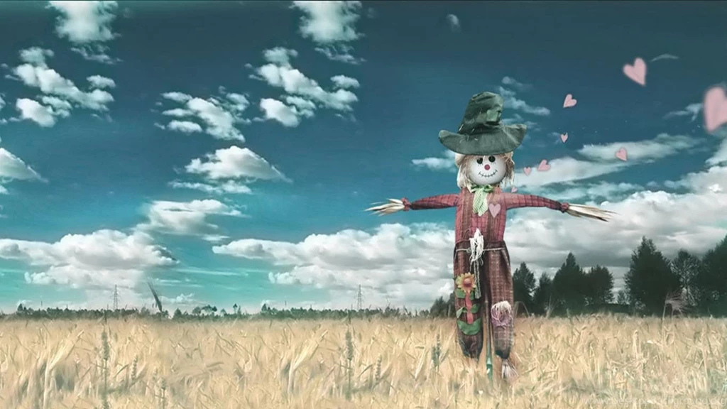 Wallpapers Cute Cartoons Scarecrow X Free Widescreen Hd 1366x768 ...