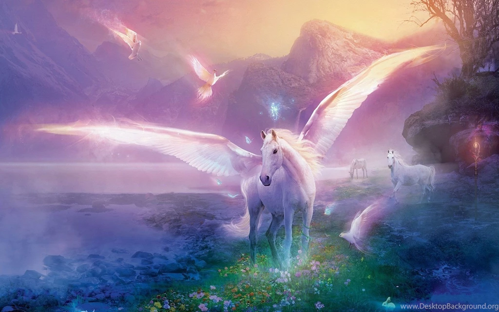Free Beautiful Horse With Wings Computer Desktop Wallpapers