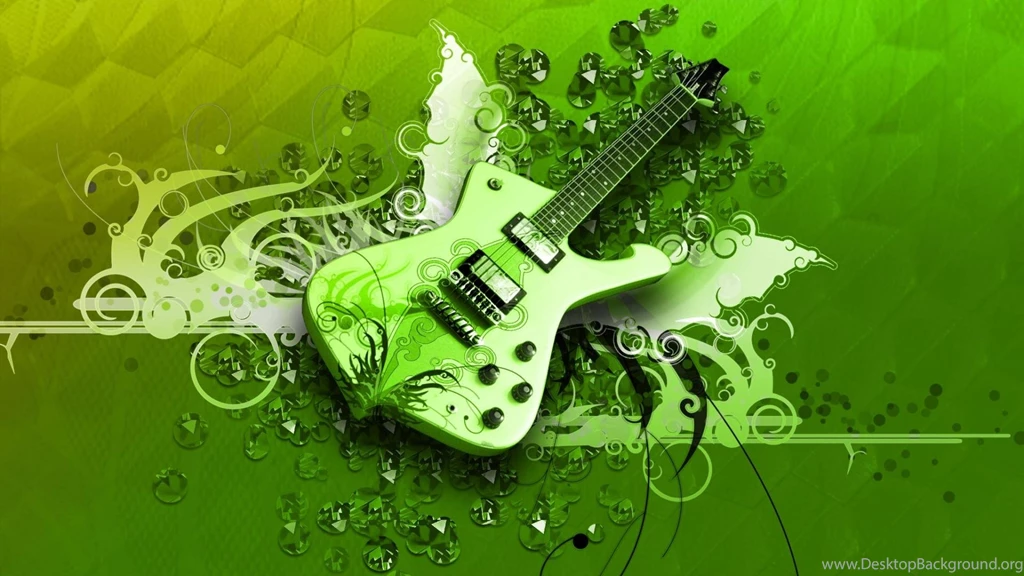 Guitar Green Abstract Hd Wallpapers (