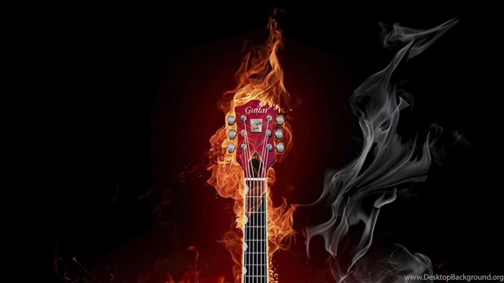Music Flame Guitar Hd Wallpapers   (