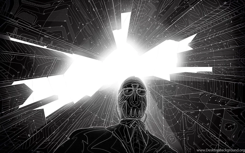 Black And White Robots Surreal Sunglasses Sunlight Artwork Lines ...