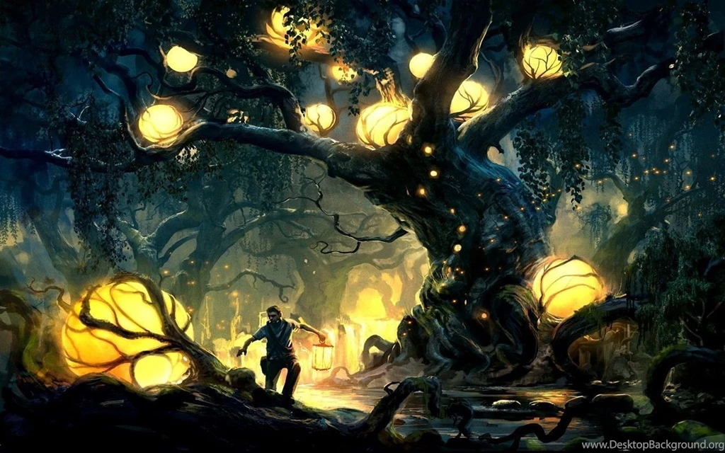 HDscreen: Fantasy Art Forests Surreal Desktop Bakcgrounds