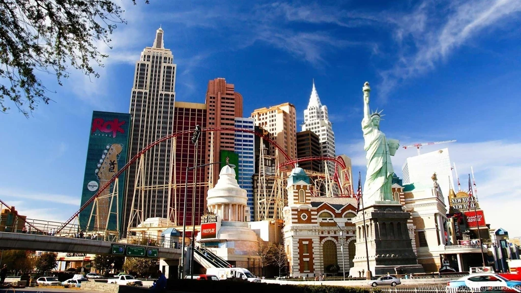 Download Wallpapers 3840x2160 Las Vegas, New York, Statue ...