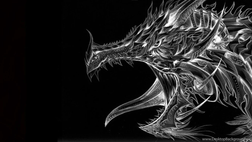 Black And White Dragon Computer Wallpapers, Desktop Backgrounds ...