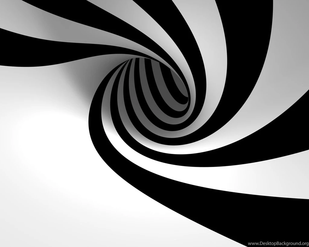 1280x1024 3D Black White Spiral Wallpapers