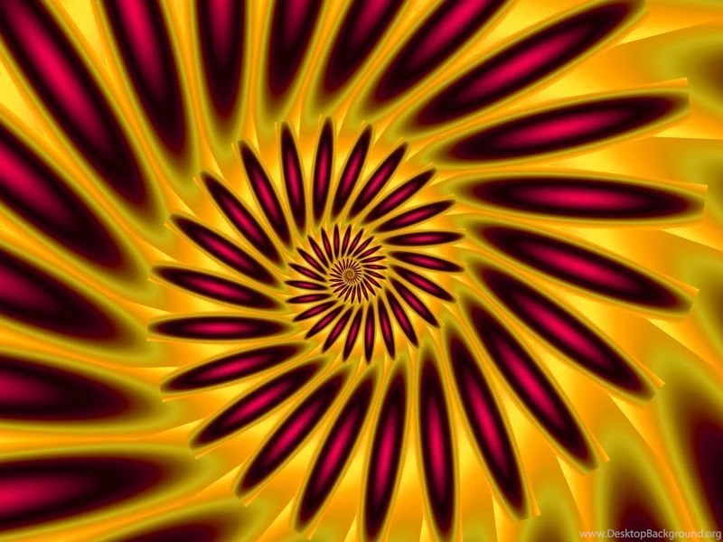 Fractal Art By Vicky, Red Orange Spiral Wallpapers